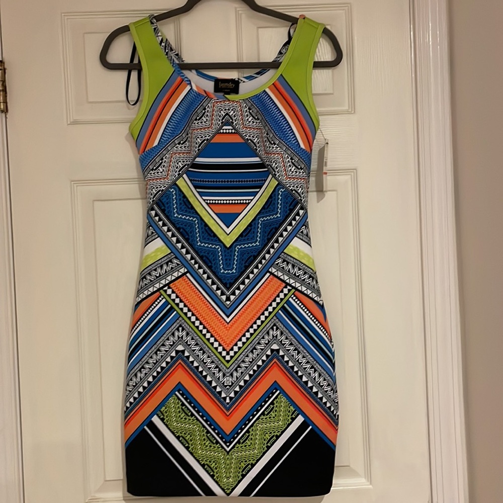 Laundry by Shelli Segal Geometric Tank Bodycon Dress - Picture 3 of 13